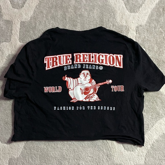True Religion Cropped Logo Tee - Picture 3 of 5